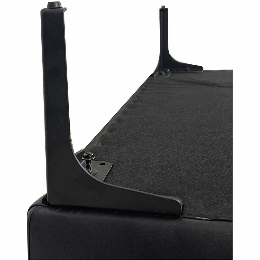 Lorell Clarke Series Club Chair with Antimicrobial Upholstery and Power, Black (LLR86952)