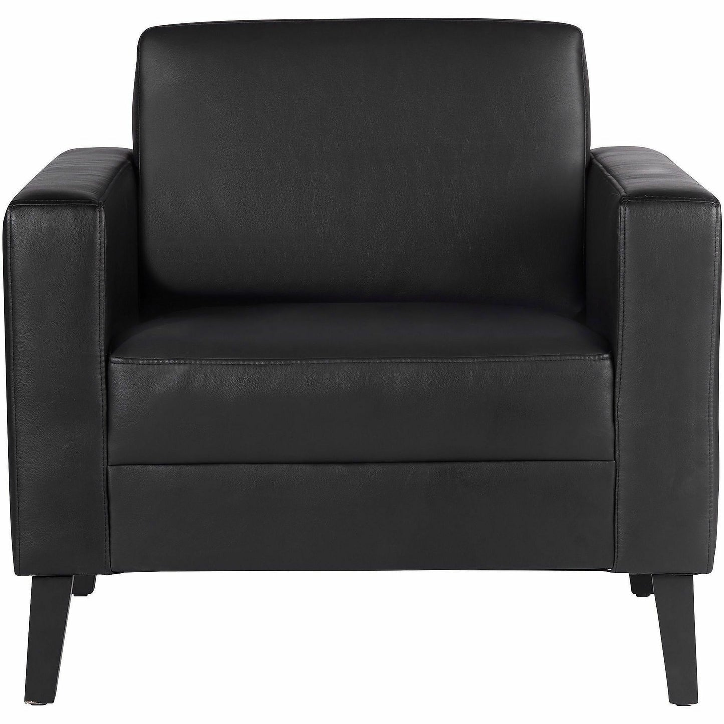 Lorell Clarke Series Club Chair with Antimicrobial Upholstery and Power, Black (LLR86952)