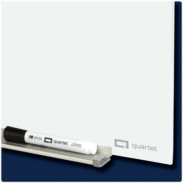 Quartet InvisaMount Anti-Glare Dry-Erase Board, 48" (4 ft) Width x 36" (3 ft) Height, White Glass Surface, Magnetic (QRTQ14735F01IMW)