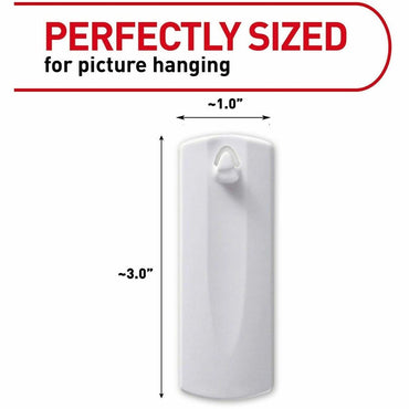 Command Sawtooth Picture Hangers, 4 lb (1.81 kg) Capacity, White, 3 Hangers, Durable, Adhesive, 1/Pack (MMM17042ES)