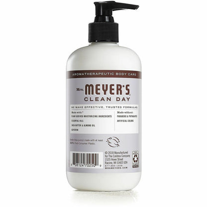 Mrs. Meyer's Clean Day Lavender Lotion, Lotion, 12 fl oz, Lavender, 6/Carton (SJN686640CT)