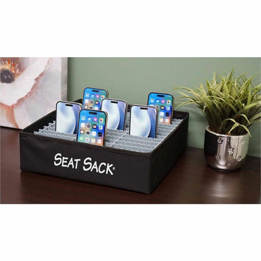 Seat Sack Classroom Cell Phone Organizer Tray, 3.50" x 12.50" x 4.90", Black, 36, Desk (SSKPB036)