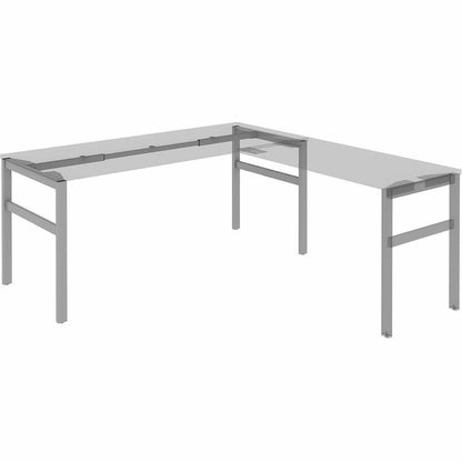 Lorell Table Base, Powder Coated H-shaped, Silver Base, 28.50" Height x 71.60" Width x 29.10" Depth (LLR16284)