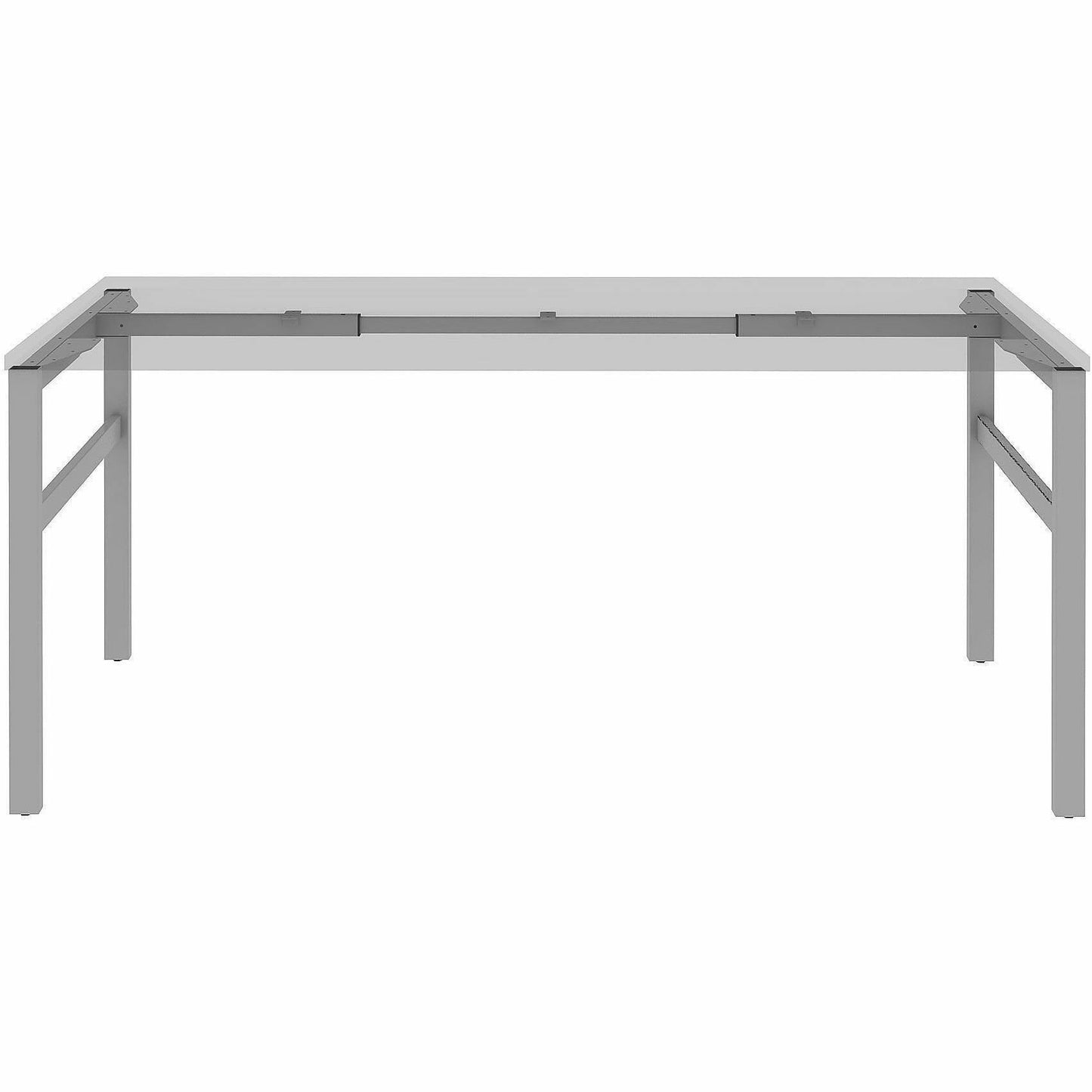 Lorell Table Base, Powder Coated H-shaped, Silver Base, 28.50" Height x 71.60" Width x 29.10" Depth (LLR16284)