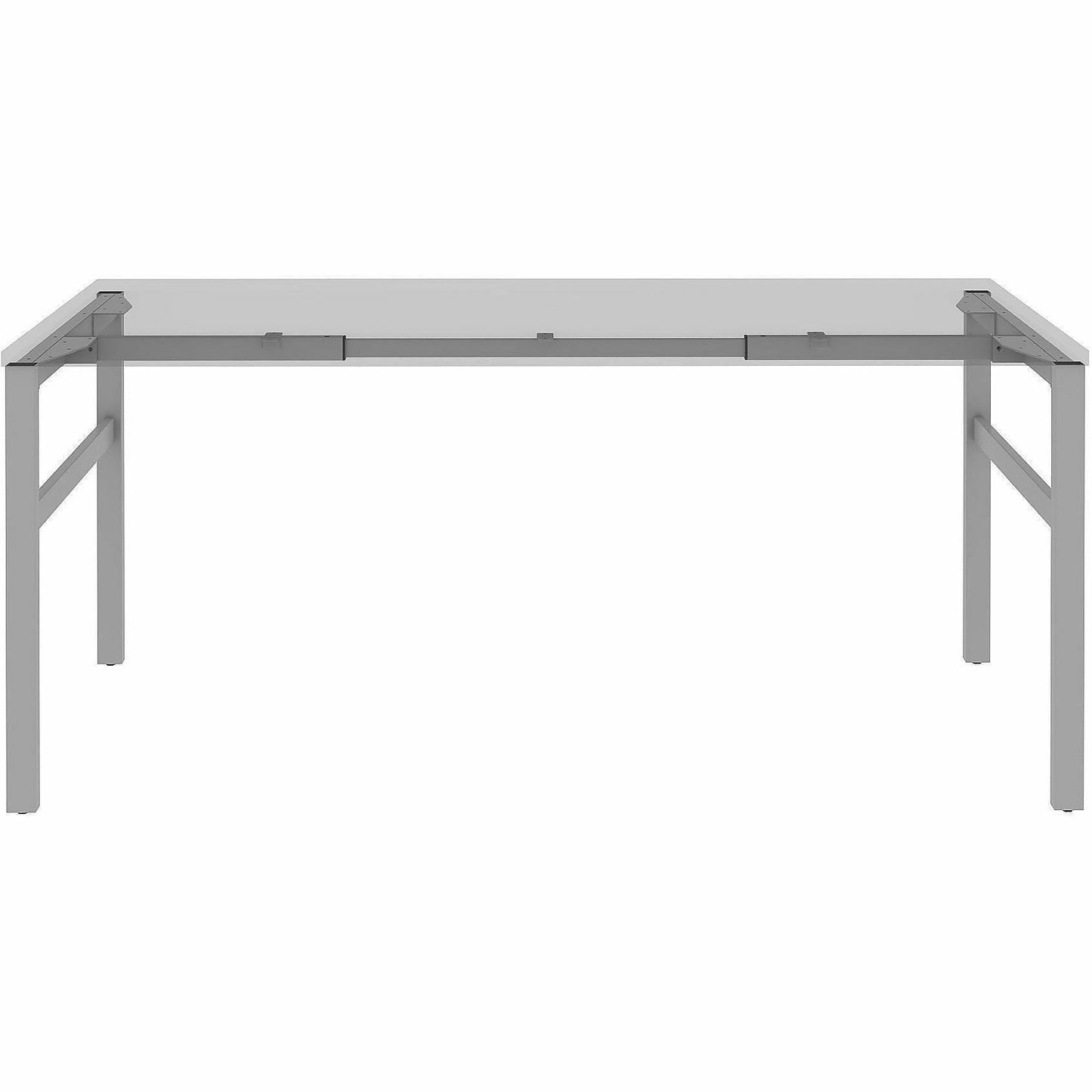 Lorell Table Base, Powder Coated H-shaped, Silver Base, 28.50" Height x 71.60" Width x 29.10" Depth (LLR16284)