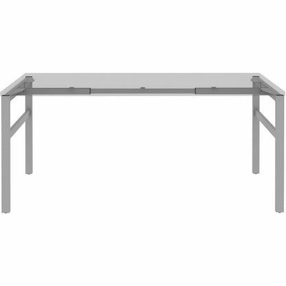 Lorell Table Base, Powder Coated H-shaped, Silver Base, 28.50" Height x 71.60" Width x 29.10" Depth (LLR16284)
