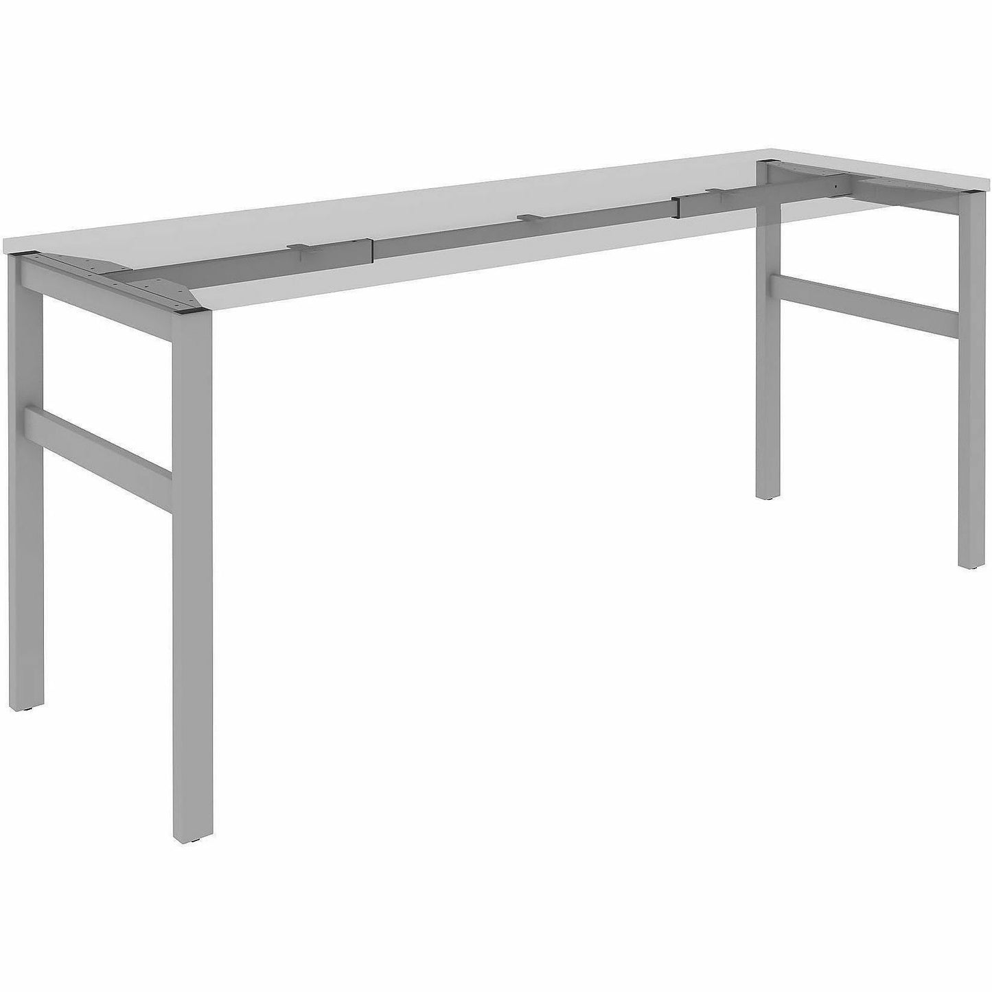 Lorell Table Base, Powder Coated H-shaped, Silver Base, 28.50" Height x 71.60" Width x 23.20" Depth (LLR16283)