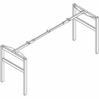 Lorell Table Base, Powder Coated H-shaped, Silver Base, 28.50" Height x 71.60" Width x 23.20" Depth (LLR16283)