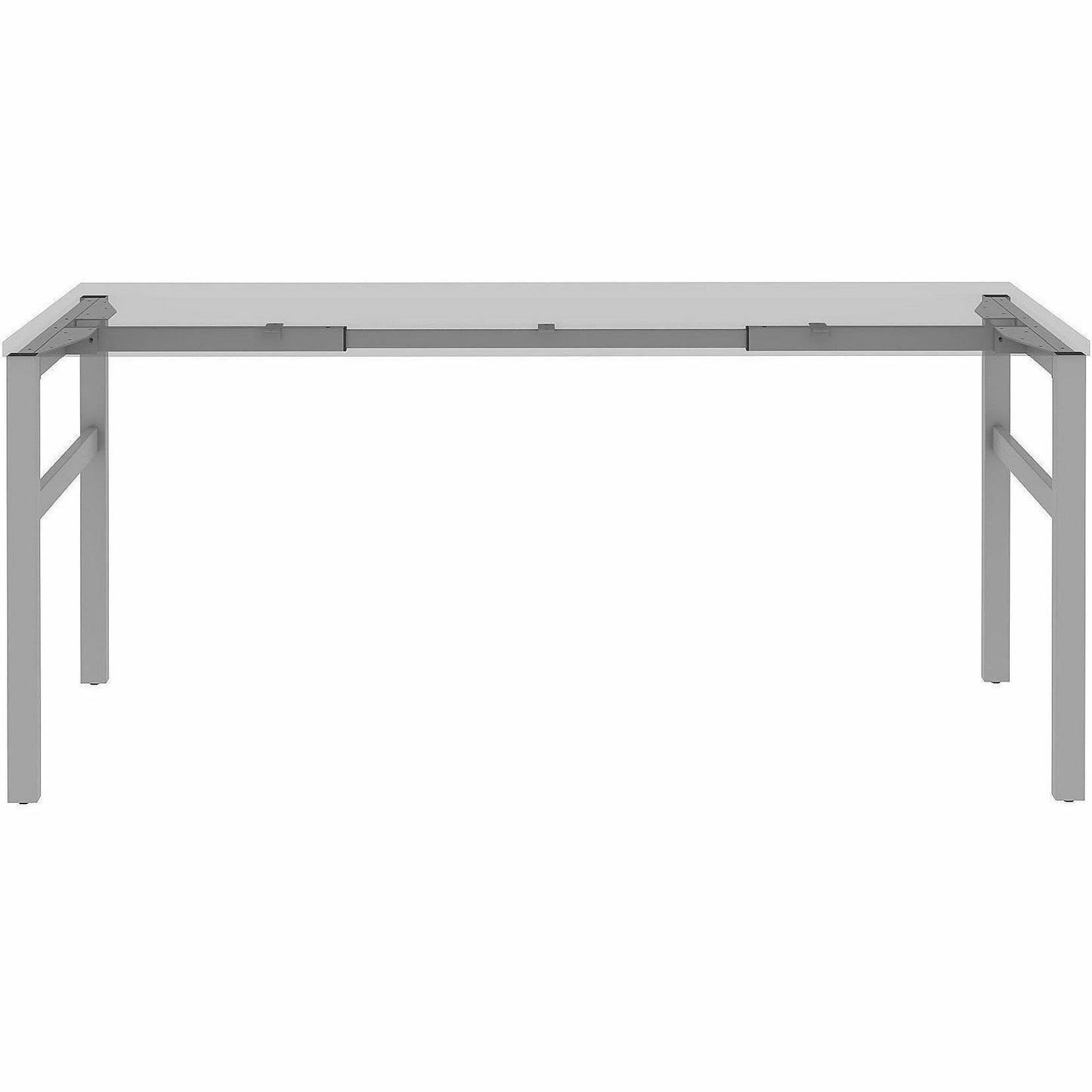 Lorell Table Base, Powder Coated H-shaped, Silver Base, 28.50" Height x 71.60" Width x 23.20" Depth (LLR16283)