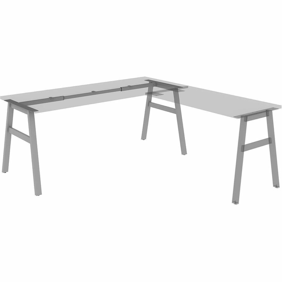 Lorell Table Base, Powder Coated A-shaped, Silver Base, 28.50" Height x 71.60" Width x 29.10" Depth (LLR16290)