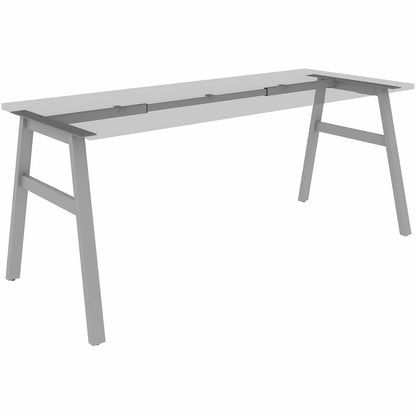 Lorell Table Base, Powder Coated A-shaped, Silver Base, 28.50" Height x 71.60" Width x 29.10" Depth (LLR16290)