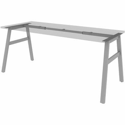 Lorell Table Base, Powder Coated A-shaped, Silver Base, 28.50" Height x 71.60" Width x 29.10" Depth (LLR16290)