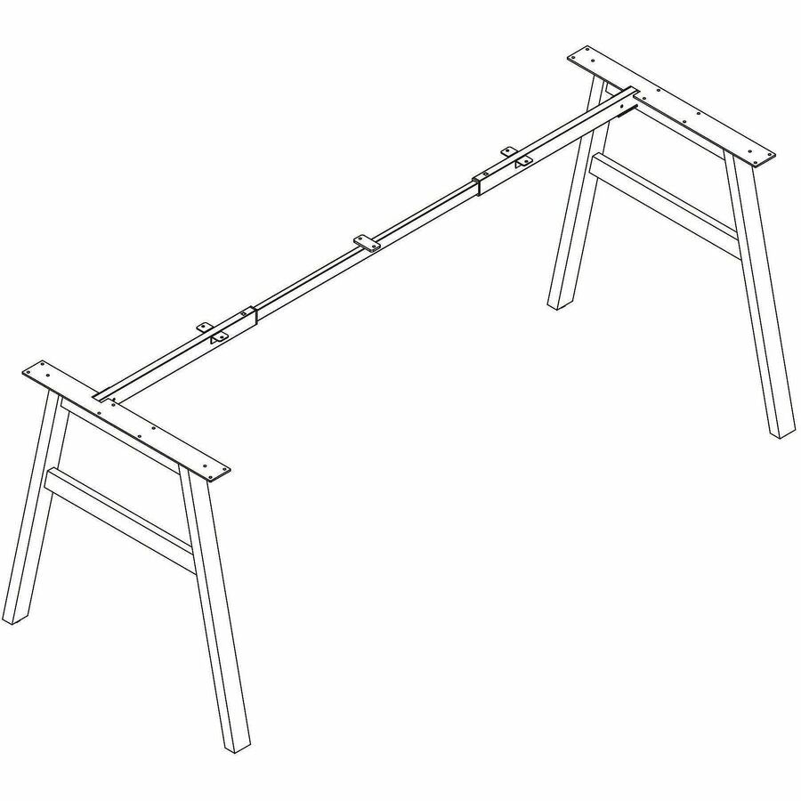 Lorell Table Base, Powder Coated A-shaped, Silver Base, 28.50" Height x 71.60" Width x 29.10" Depth (LLR16290)