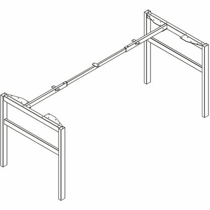 Lorell Table Base, Powder Coated H-shaped, Black Base, 28.50" Height x 71.60" Width x 29.10" Depth (LLR16281)