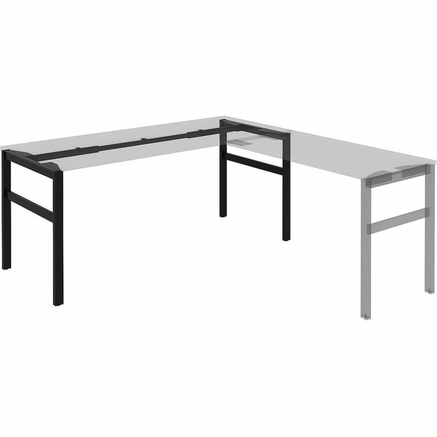 Lorell Table Base, Powder Coated H-shaped, Black Base, 28.50" Height x 71.60" Width x 29.10" Depth (LLR16281)