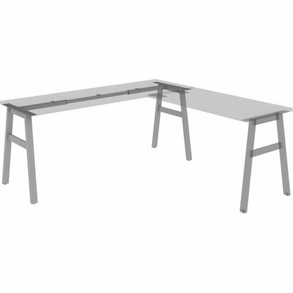 Lorell Table Base, Powder Coated A-shaped, Silver Base, 28.50" Height x 71.60" Width x 23.20" Depth (LLR16289)