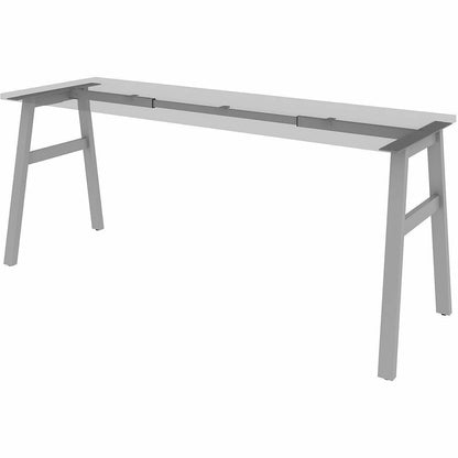Lorell Table Base, Powder Coated A-shaped, Silver Base, 28.50" Height x 71.60" Width x 23.20" Depth (LLR16289)