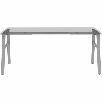 Lorell Table Base, Powder Coated A-shaped, Silver Base, 28.50" Height x 71.60" Width x 23.20" Depth (LLR16289)