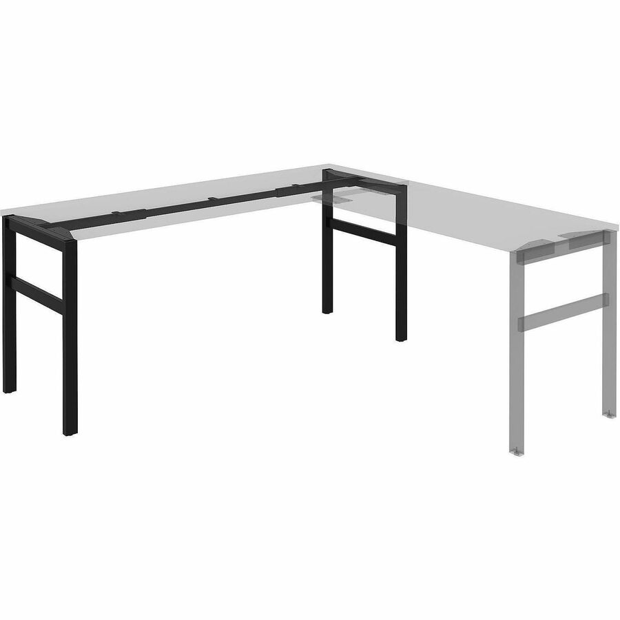 Lorell Table Base, Powder Coated H-shaped, Black Base, 28.50" Height x 71.60" Width x 23.20" Depth (LLR16280)