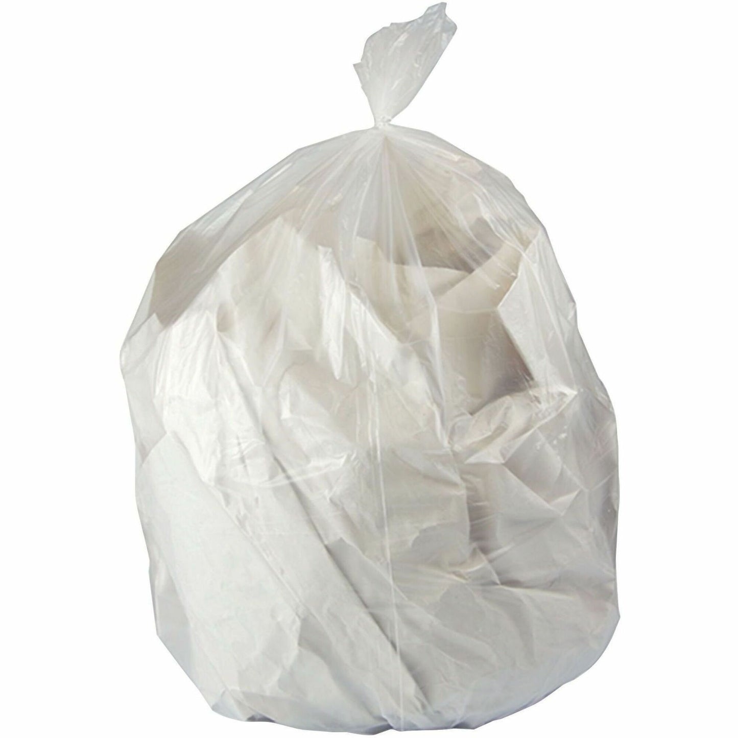 Genuine Joe Linear Low Density Can Liners, 24" Length x 32" Width x 0.35 mil (9 Micron), Clear, 500/Carton (GJO24320)