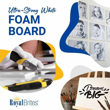 Geographics Royal Brites Foam Poster Board, 20" x 30" x 180 mil Thickness, White, 10/Carton (GEO26831)