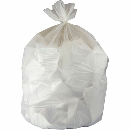 Genuine Joe Linear Low Density Can Liners, 30" Length x 36" Width x 0.75 mil (19 Micron), White, 200/Carton (GJO51100)