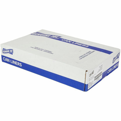 Genuine Joe Linear Low Density Can Liners, 30" Length x 36" Width x 0.75 mil (19 Micron), White, 200/Carton (GJO51100)