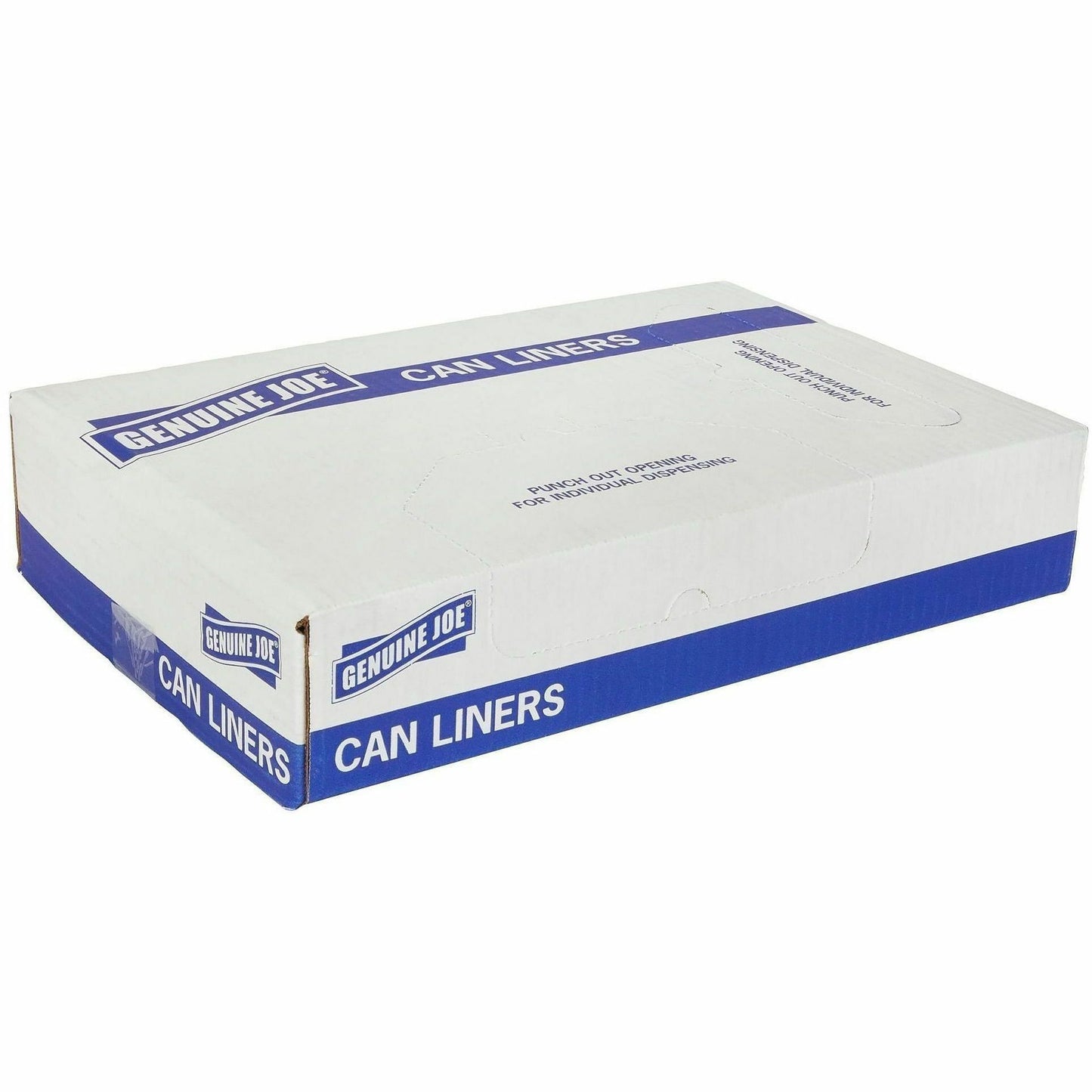 Genuine Joe Linear Low Density Can Liners, 30" Length x 36" Width x 0.75 mil (19 Micron), White, 200/Carton (GJO51100)