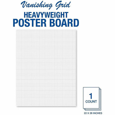 Geographics Royal Brites Gridboard Poster Board, 22" x 28", White, 24/Carton (GEO72709F)