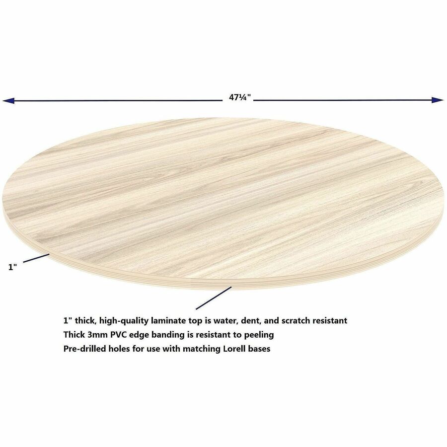 Lorell Essentials Hospitality/Conference 48" Round Table Top, Modern Elm (LLR66361)