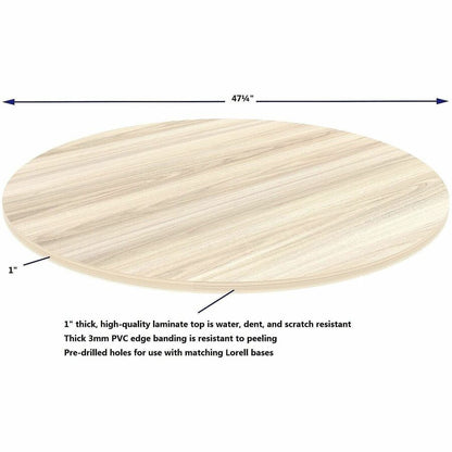 Lorell Essentials Hospitality/Conference 48" Round Table Top, Modern Elm (LLR66361)