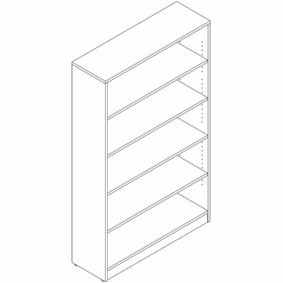 Lorell Sturdy 5-Shelf Bookcase, Modern Elm (LLR66342)