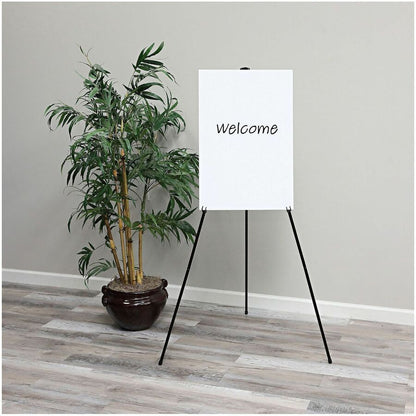 Lorell Presentation Easel, 20 lb Load Capacity, Aluminum, Steel, Metal, Black (LLR43027)