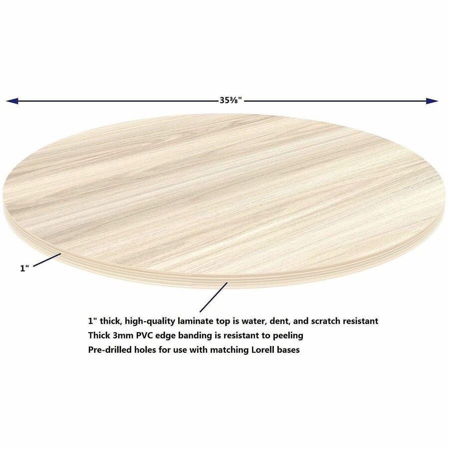 Lorell Essentials Hospitality/Conference 36" Round Table Top, Modern Elm (LLR66363)