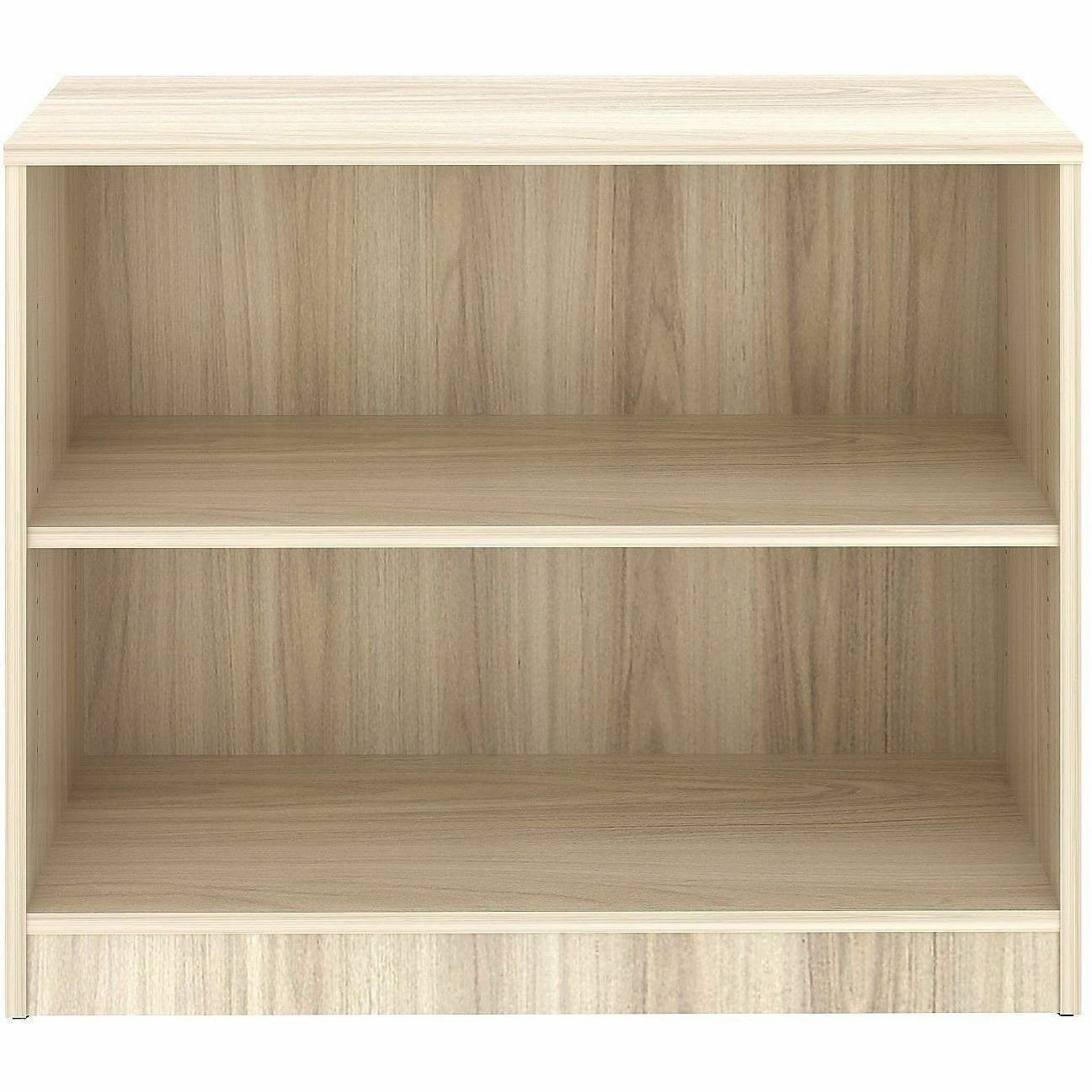 Lorell Sturdy 2-Shelf Bookcase, Modern Elm (LLR66339)