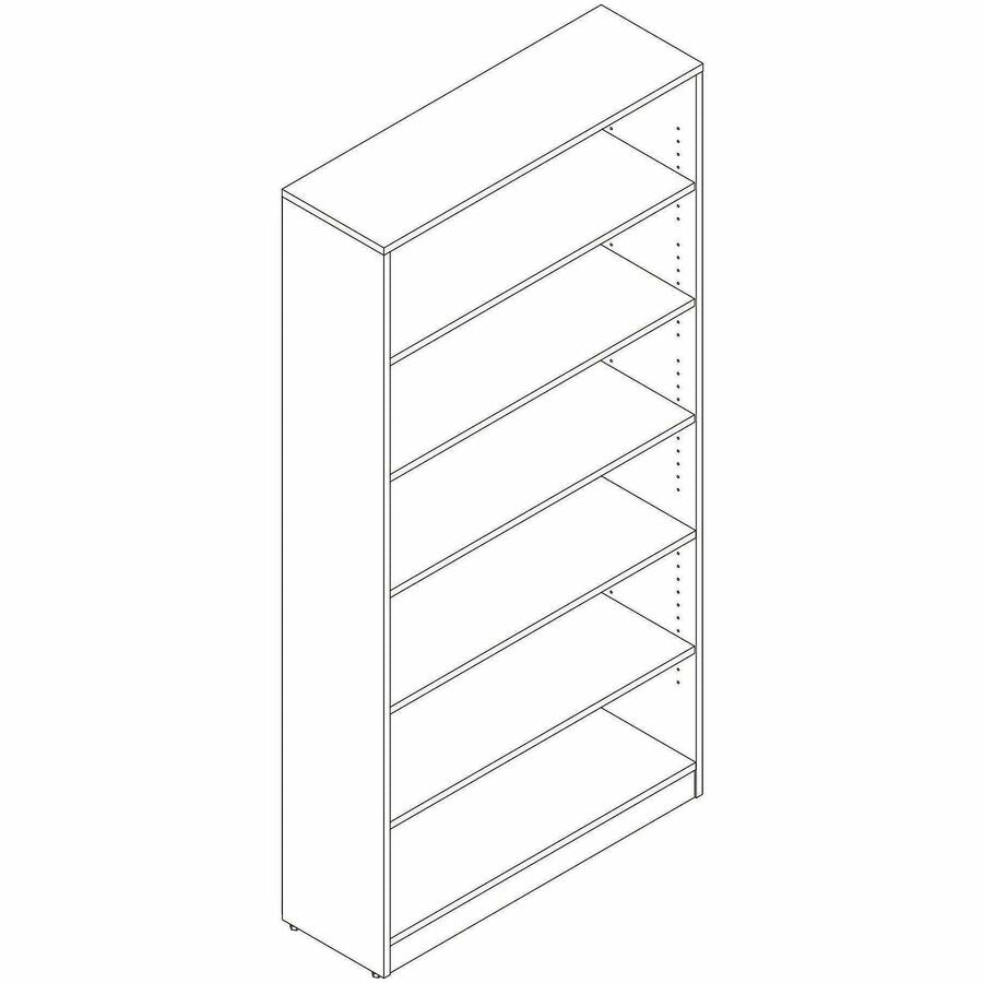 Lorell Sturdy 6-Shelf Bookcase, Modern Elm (LLR66343)