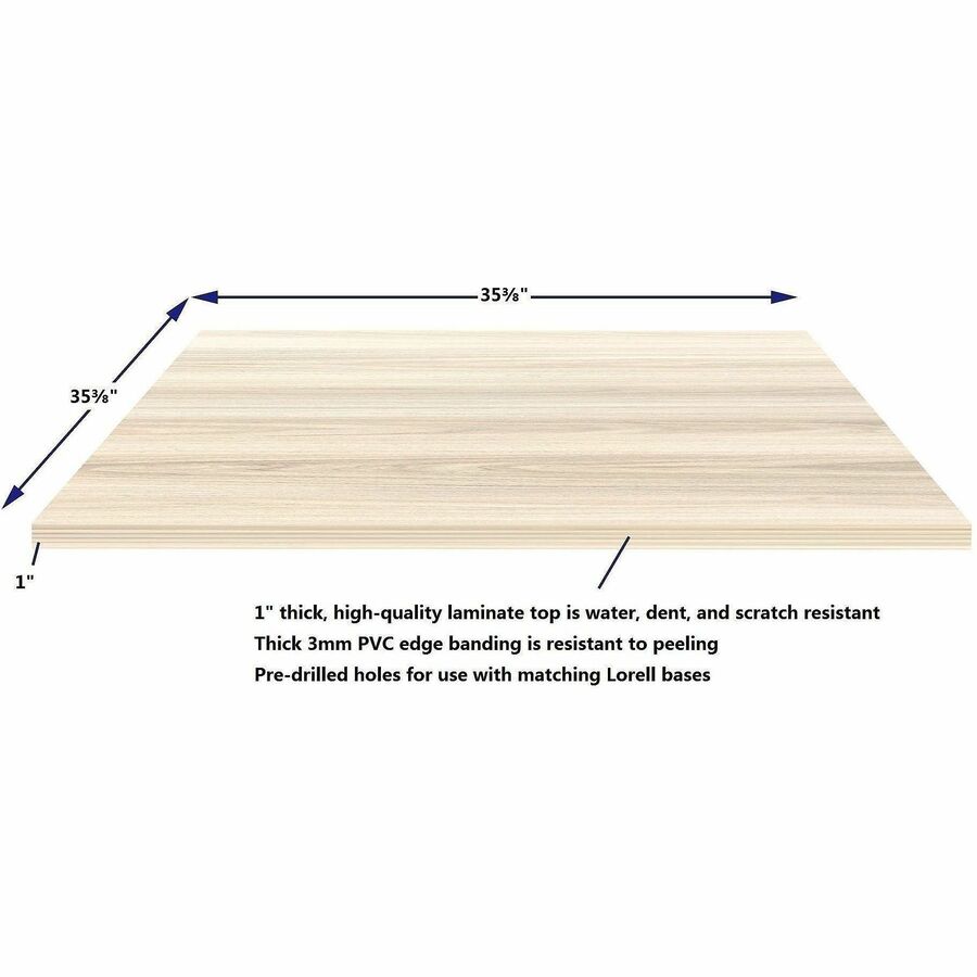 Lorell Essentials Hospitality/Conference 36" Square Table Top, Modern Elm (LLR66365)