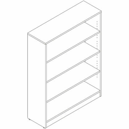 Lorell Sturdy 4-Shelf Bookcase, Modern Elm (LLR66341)