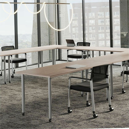 Lorell Multi-Purpose Tabletop, Laminated Rectangle Top, 30" w x 60" d x 1" Thickness, 1" h, Modern Elm (LLR66353)