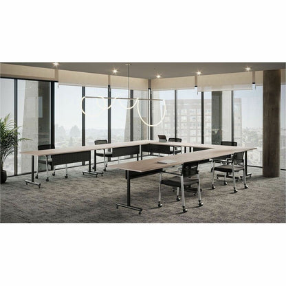 Lorell Multi-Purpose Tabletop, Laminated Rectangle Top, 30" w x 60" d x 1" Thickness, 1" h, Modern Elm (LLR66353)