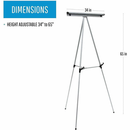 Lorell Presentation Easel, Silver (LLR43050)