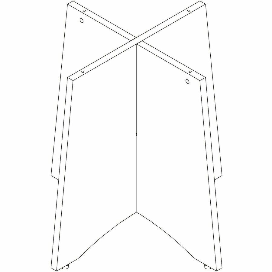 Lorell Essentials Sturdy Table Base, Assembly Required, Modern Elm (LLR66360)