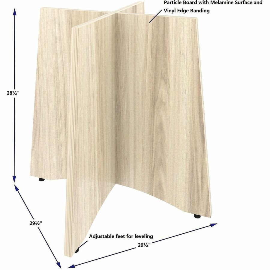Lorell Essentials Sturdy Table Base, Assembly Required, Modern Elm (LLR66360)