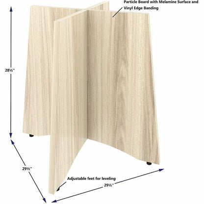 Lorell Essentials Sturdy Table Base, Assembly Required, Modern Elm (LLR66360)