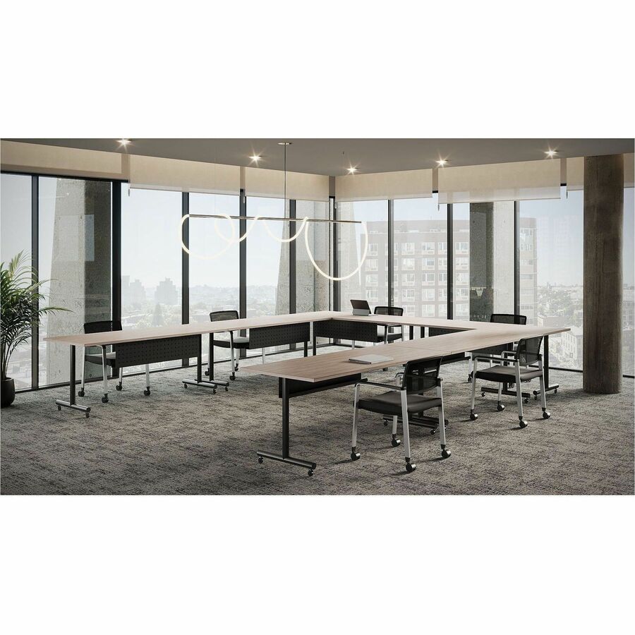 Lorell Multi-Purpose Tabletop, Laminated Rectangle Top, 30" w x 72" d x 1" Thickness, 1" h, Modern Elm (LLR66350)