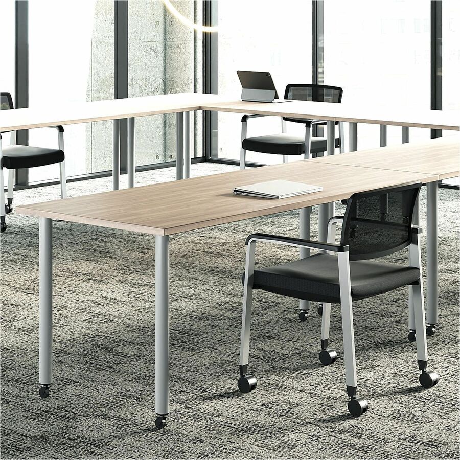Lorell Multi-Purpose Tabletop, Laminated Rectangle Top, 30" w x 72" d x 1" Thickness, 1" h, Modern Elm (LLR66350)