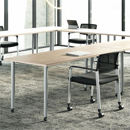 Lorell Multi-Purpose Tabletop, Laminated Rectangle Top, 30" w x 72" d x 1" Thickness, 1" h, Modern Elm (LLR66350)