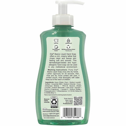 Dial Professional Basics Hypoallergenic Liquid Hand Soap, Floral Scent, 11 fl oz (DIA35488EA)