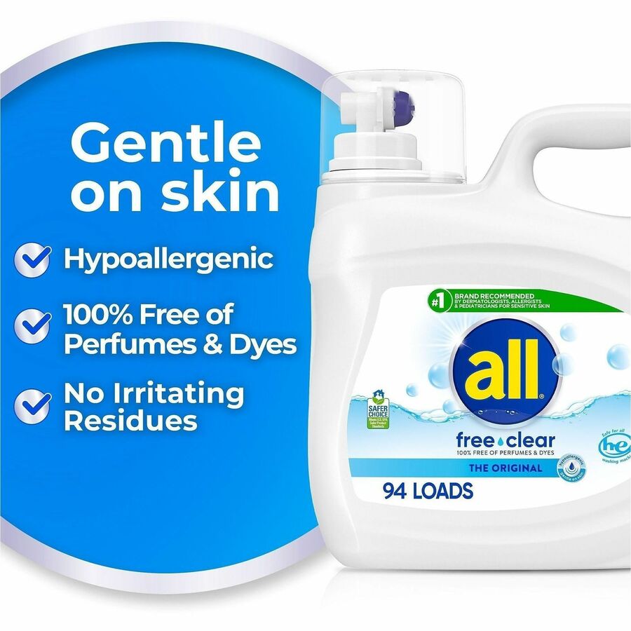 all Free Clear Liquid Laundry Detergent,, 118 fl oz (3.7 quart) (DIA47463EA)
