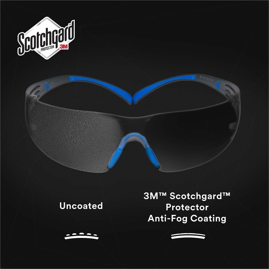 3M SecureFit Protective Eyewear, Gray Frame (MMMSF402SGAFBLU)